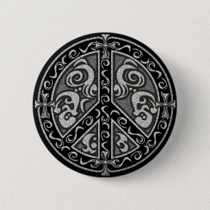 PEACE (ROUND) 2 INCH ROUND BUTTON