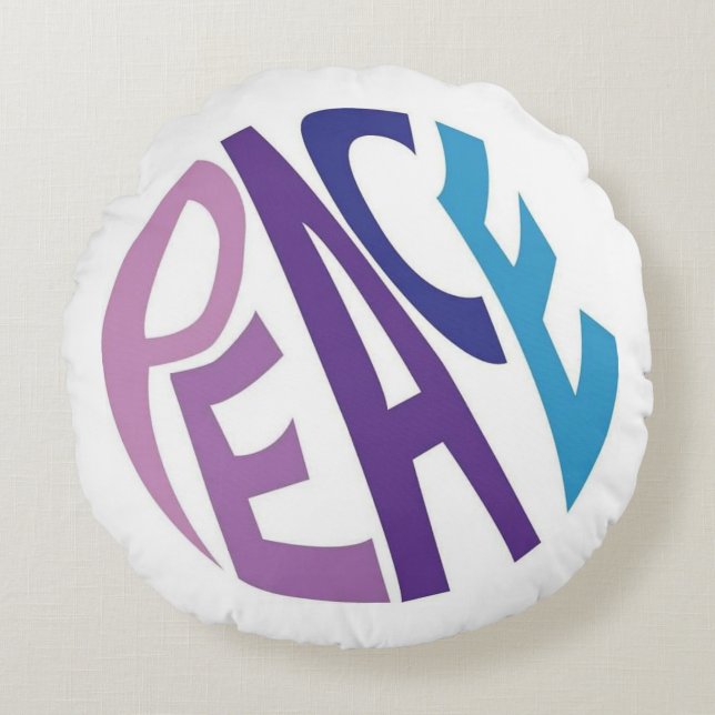 PEACE  ROUND PILLOW (Front)
