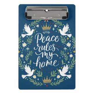 Peace Rules My Home Mini Clipboard
