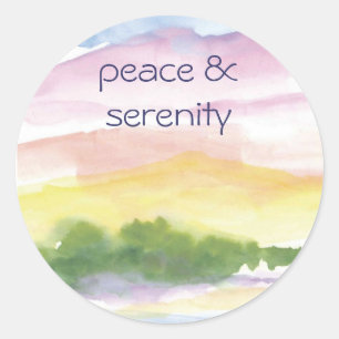 peace &  serenity classic round sticker