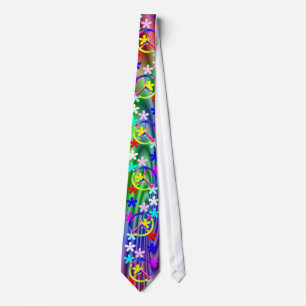 Peace Sgn- Flower Power Necktie