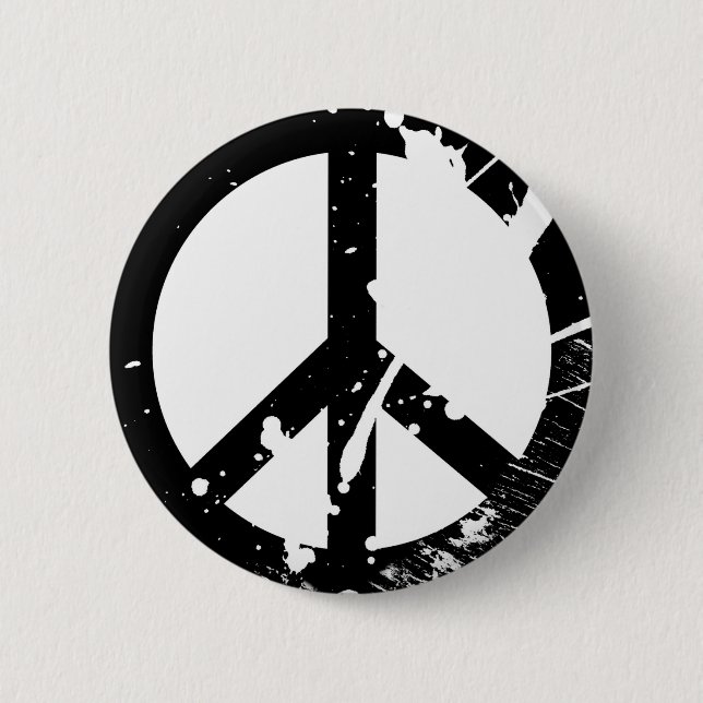 Peace Sign 2 Inch Round Button (Front)