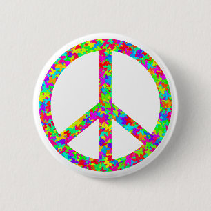 peace sign 2 inch round button