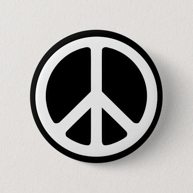 Peace Sign 2 Inch Round Button (Front)