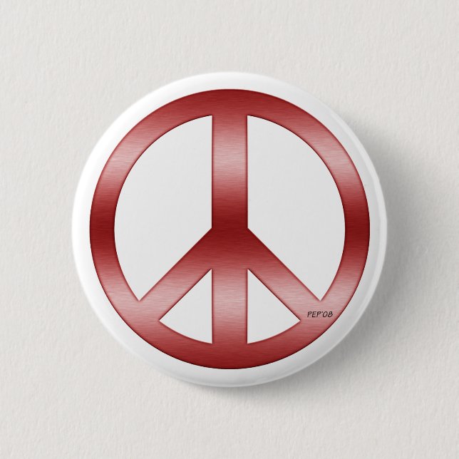 Peace Sign 2 Inch Round Button (Front)