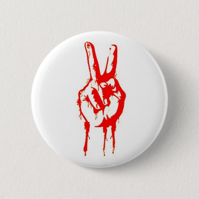 peace sign 2 inch round button (Front)