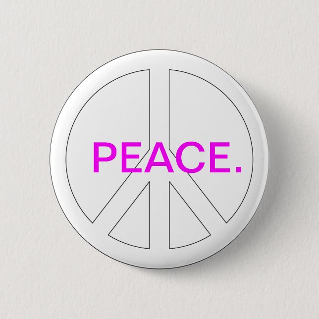 Peace Sign 2 Inch Round Button (Front)