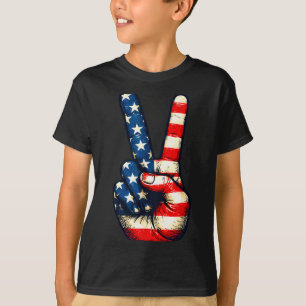 Peace sign 60's vintage 4th of july 70's hippie T-Shirt