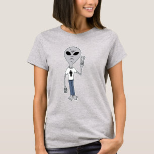 Peace Sign Alien T-Shirt