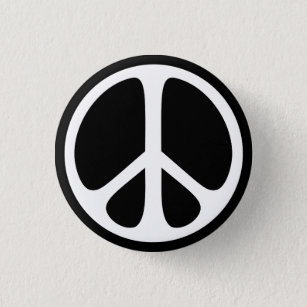 Peace Sign Ban the Bomb Sixties Pinback Button