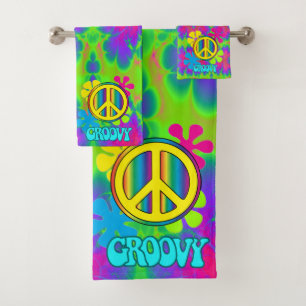 Peace Sign Bath Towel Set