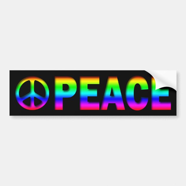 PEACE SIGN BUMPER STICKER (Front)