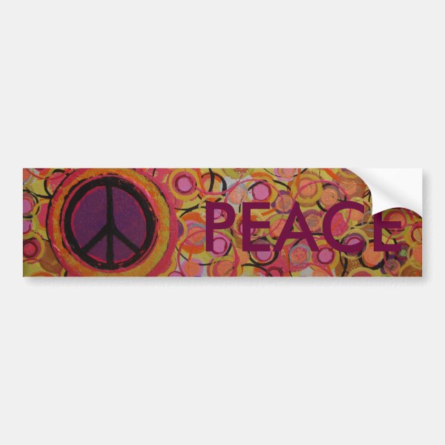 Peace Sign Bumper Sticker (Front)