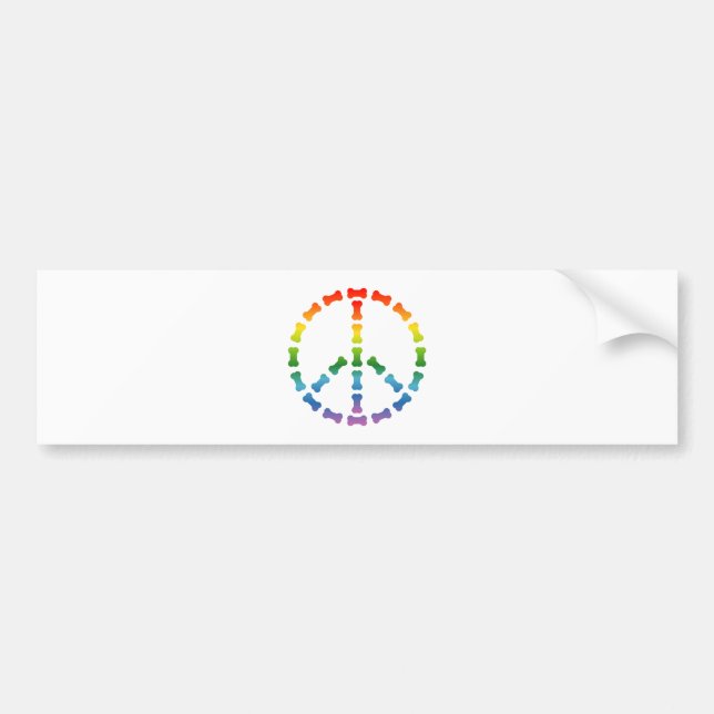 Peace Sign Bumper Sticker (Front)