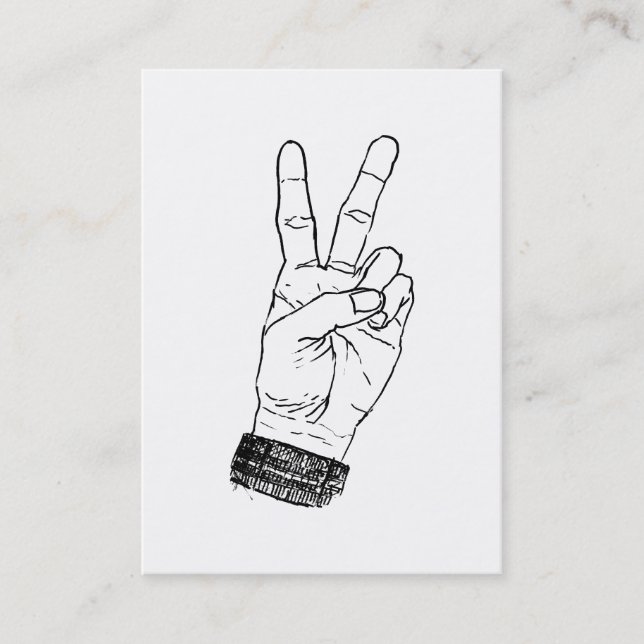 Peace Sign Business Card (Front)