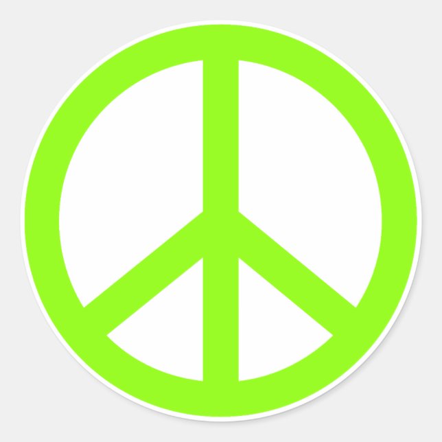 Peace Sign Classic Round Sticker (Front)