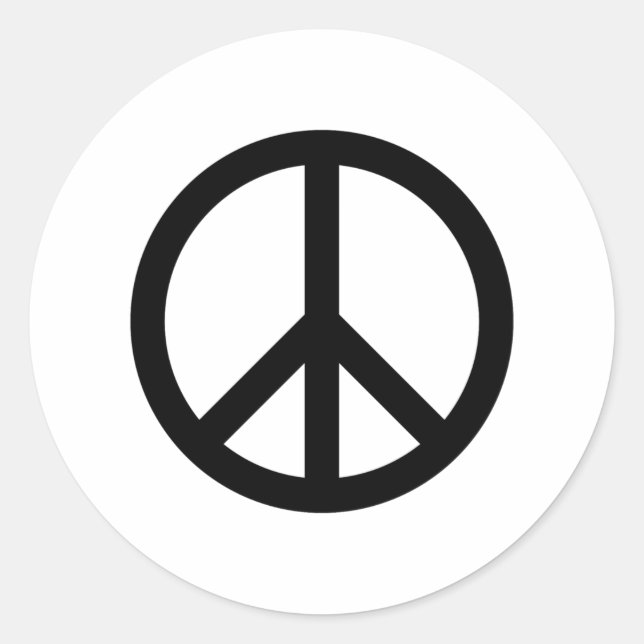 Peace Sign Classic Round Sticker (Front)