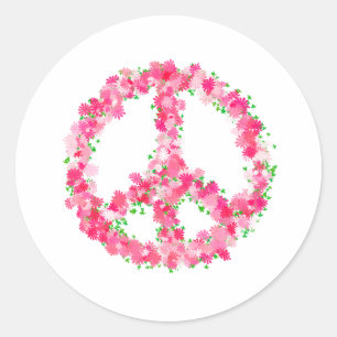 Peace Sign Classic Round Sticker
