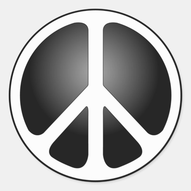 Peace Sign Classic Round Sticker (Front)