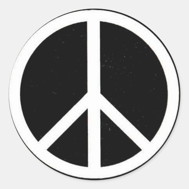 Peace Sign Classic Round Sticker (Front)
