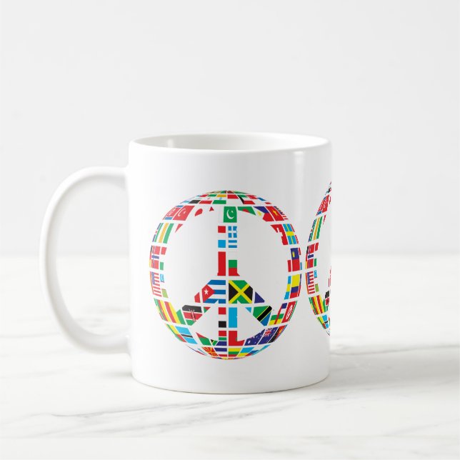 peace sign coffee mug (Left)