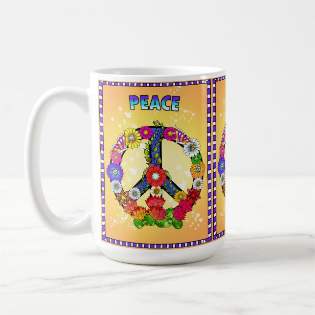 Peace Sign  Coffee Mug (Left)