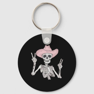 Peace Sign Cowboy Hat Western Mexican Halloween Keychain