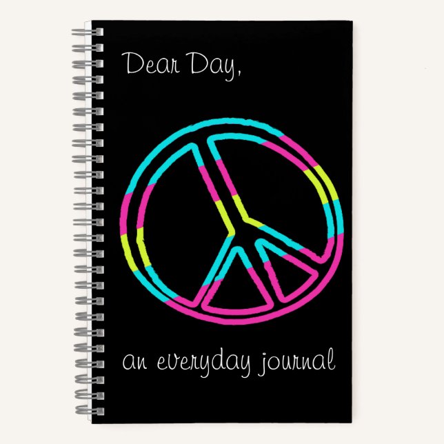 Peace Sign dear day Journal (Front)