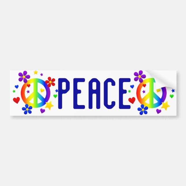 peace sign design bumper sticker (Front)