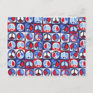 PEACE SIGN DESIGN POSTCARD