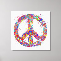 Peace Sign, Drip Art