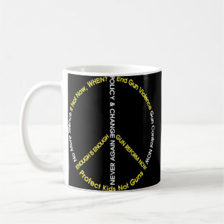Peace Sign Enough End Gun Violence Awareness Wear Coffee Mug
