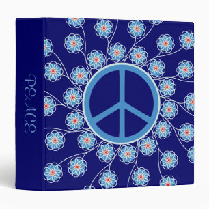 Peace Sign Flowers Binder