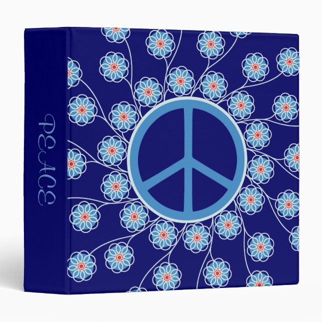Peace Sign Flowers Binder (Front/Spine)
