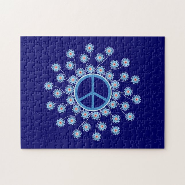 Peace Sign Flowers Jigsaw Puzzle (Horizontal)