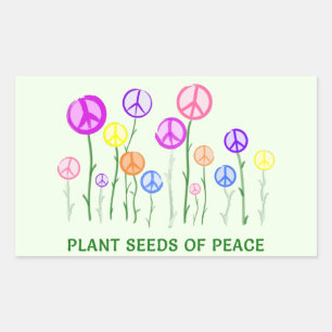 Peace Sign Flowers Sticker