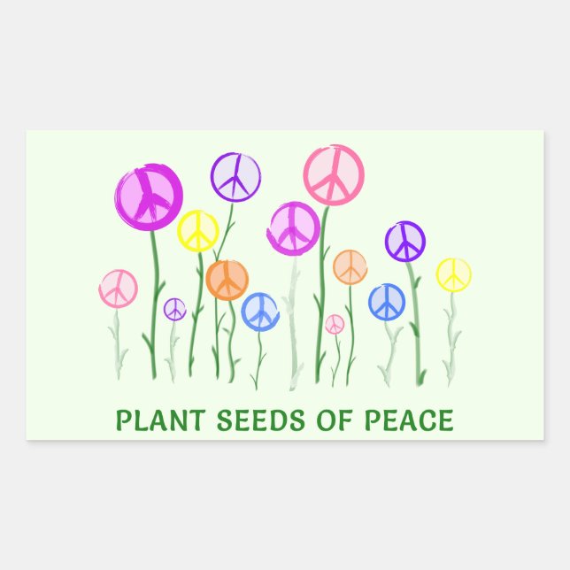 Peace Sign Flowers Sticker (Front)