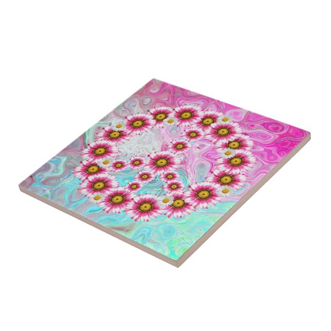 Peace Sign Flowers Tile (Side)