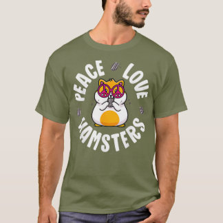 Peace Sign Hamster Shirt Kids Boy Girl Peace