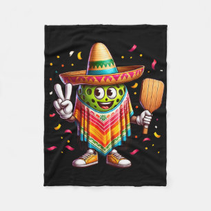 Peace Sign Hand Funny Cinco De Mayo Picklell Fleece Blanket