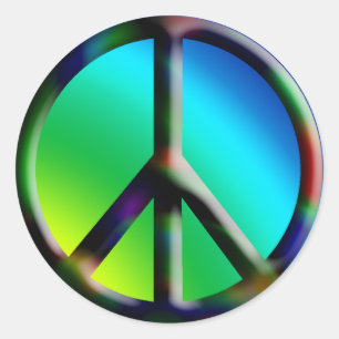 Peace Sign Hippie Sticker