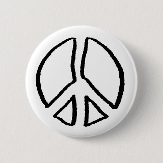 Peace Sign Hollow 2 Inch Round Button