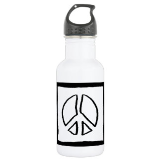 Peace Sign Hollow 532 Ml Water Bottle