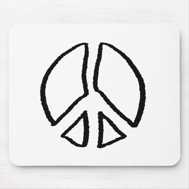 Peace Sign Hollow Mouse Pad (Front)
