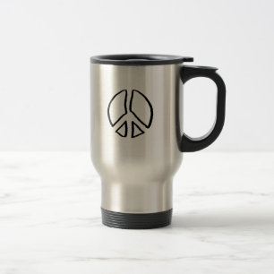 Peace Sign Hollow Travel Mug