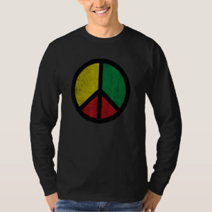 Peace Sign in African Tricolor Outfit for World Pe T-Shirt