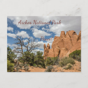 Peace Sign in Arches National Park Postcard