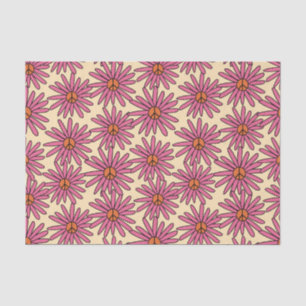 Peace Sign In Flower Retro Decoupage  Tissue Paper