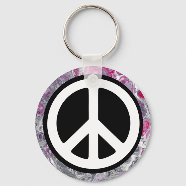 Peace Sign  Keychain (Front)