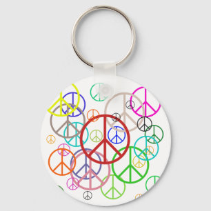 Peace sign keychain